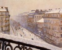 Gustave Caillebotte - Boulevard Haussmann Snow